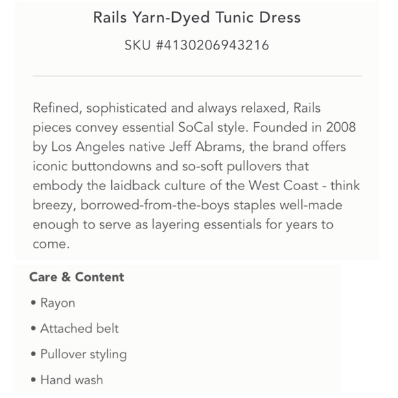 Rails for Anthropologie Yarn-Died Tunic NWT M - Picture 7 of 15